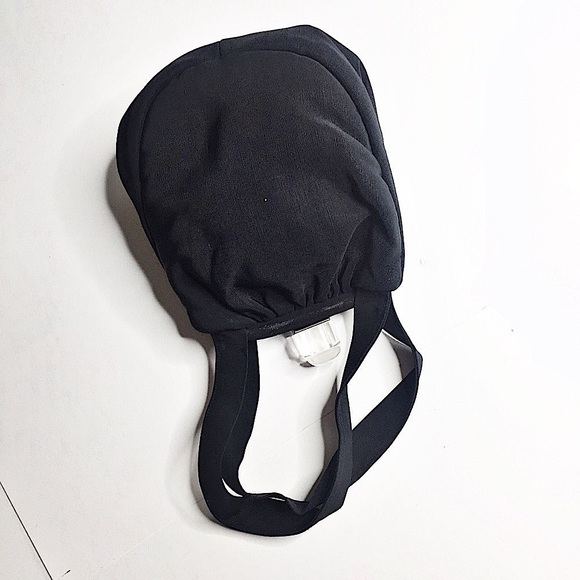 VINTAGE Black Faille Evening Bag - Picture 4 of 8